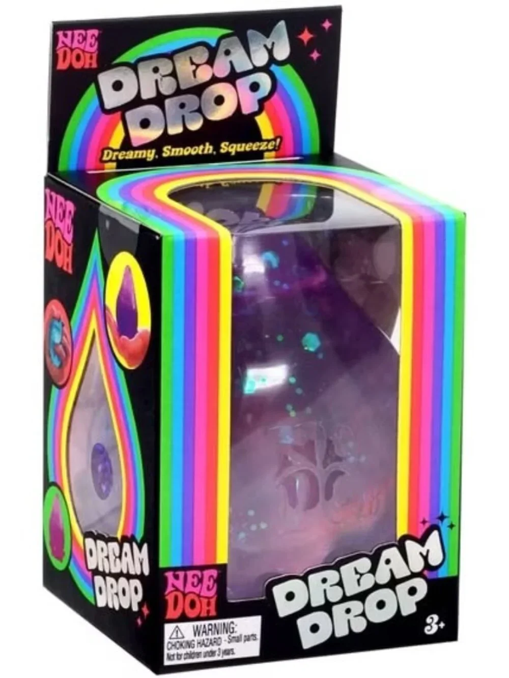 NeeDoh Dream Drop - PURPLE| Sparkle-Filled Tear Drop Sensory Squish - NIB!
